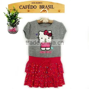 Baby Girl Summer Skirt Cotton Baby Kitty Dress thumbnail-1