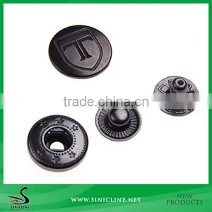 Sinicline New Fashion Custom Brand Name Engraved Four Part Metal Jacket Snap Button thumbnail-1