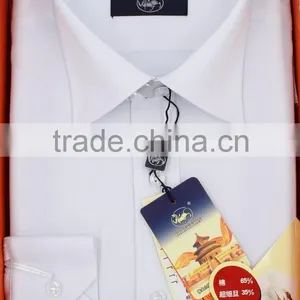 2015 Garments Hot Sale Latest Designs Fashion Dress Solid Color Long Sleeve Slim Fit Inclined Stripe Cotton Man Shirt for Men thumbnail-1