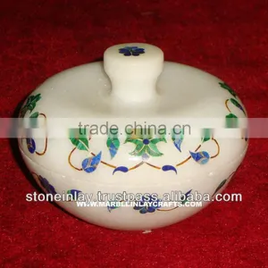 Marble Stone Inlay Gift Box Decorative Marble Inlay Box thumbnail-1