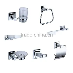 Square Bathroom Accessories Aluminium Bathroom Hardware Set Bathroom Set Super Bathroom Suit Set thumbnail-1