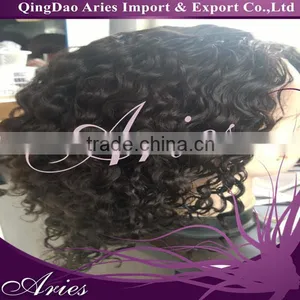 Indian Remy Human Hair Wave Curly Full Lace Wigs thumbnail-1