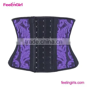 Hot Selling Lace Cover Steel Boned Waist Trainer Cincher thumbnail-2