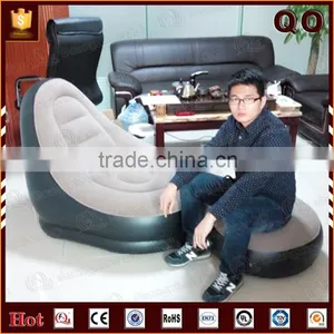 Cheap Comfortable Inflatable Flocking Sofa thumbnail-5