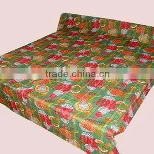 TRADITIONAL HANDMADE KANTHA WORK BEDSPREADS thumbnail-1
