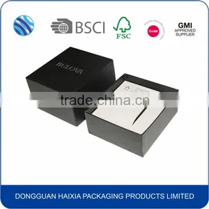 Black Texture Grain Paper Watch Gift Box thumbnail-1
