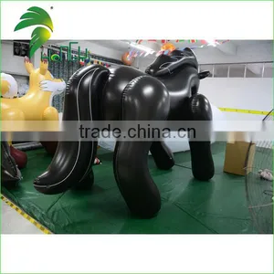 Hottest Large Funny PVC Standing Inflatable Cartoon Bounce Black Horse Toy thumbnail-6
