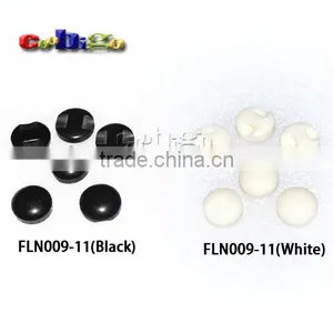 11mm(18L) Black/White Fashion Resin Tunnel Buttons Sewing Craft DIY Accessories For Bag Shoe Garment #FLN009-11 thumbnail-1