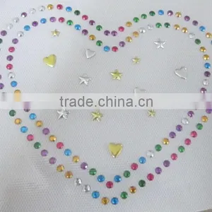Mix Color Rhinestud and Nailhead Heat Transfer Iron on Sticker thumbnail-1