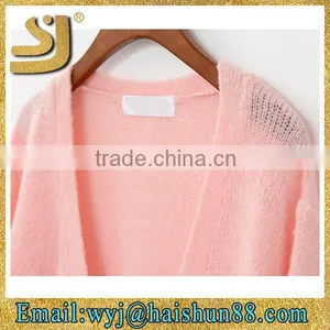 Wholesale Mongolian Cashmere Plain Ladies Fashion Winter Cardigan Ladies Cardigan Sweater thumbnail-5