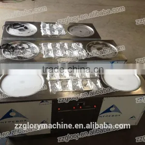 Multi-functional Commercial Flat Pan Fried Ice Cream Machine thumbnail-3
