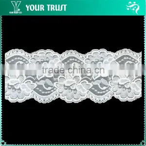 Width 10.0 Centimeter White Stretch Trimming Spandex Elastic Lace thumbnail-1