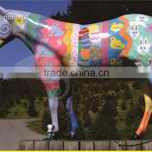 Life Size Fiberglass Decoration Horse Statue thumbnail-1
