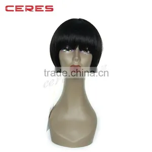 High Quality Wholesale Price Unprocessed Virgin Human Hair High Density Short Yaki Bob Wig for Black Women thumbnail-2