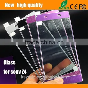 2.5D Titanium Alloy Brushed Metal Tempered Glass Screen Protector Guard for SONY Z4 Front + Back thumbnail-1
