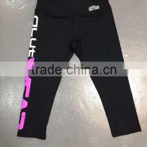 Hidden Pocket in Waistband SUPPLEX Stretch Fabric Custom Gym Fitness Leggings thumbnail-6