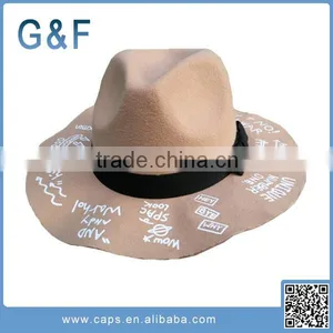 The Latest Fashion Felt Fedora Hat Ladies Felt Hillbilly Hat thumbnail-5