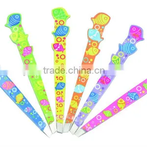 Customized Design Stainless Steel Eyebrow Tweezers, Cute Eyebrow Clip thumbnail-1