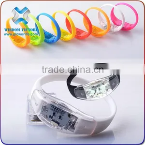 2016 Light Up Flashing LED Bracelet Logo,silicon Led Bracelet thumbnail-6