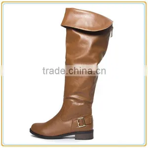 Sexy Ladies Round Toe Boots Women Over the Knee Riding Flat Boots thumbnail-2