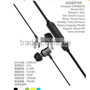 Best Quality 2016 In-Ear Style and USB Connectors Sports Stereo Wireless Bluetooth Headset thumbnail-3