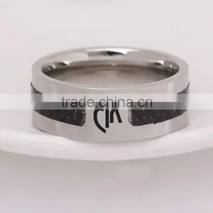 Best Selling Yiwu Factory 316L Stainless Steel CTR Alphabet Finger Ring thumbnail-2