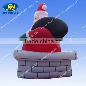 Promotion Outdoor Christmas Inflatable Santa With Camper thumbnail-3