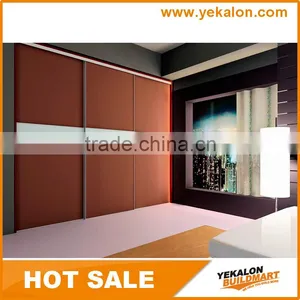 Painting Glass Door Wardrobe With Aluminum Frame Tempered Glass Sliding Door Closet thumbnail-1
