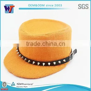 Blaze Orange Paper Cowboy Hat Pattern Wholesale thumbnail-2