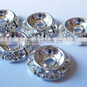 Rhinestone Crystal Rondelle Spacer Beads thumbnail-1