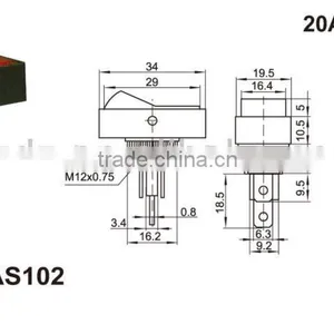 2pin Mini Rocker Switch,AC Rocker Switch With Automatic Sensor Light,12v Rocker Switches With Light thumbnail-6