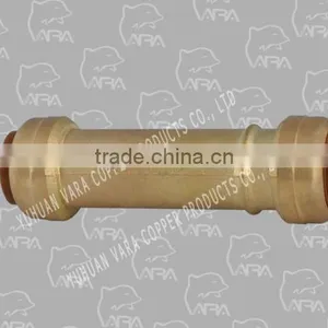 251-03 Brass Threaded Fitting Female Cap (PUSH FITTING BRASS LONG REPAIR COUPLING ADAPTER (PUSH X PUSH)) thumbnail-1