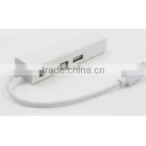 USB-C to 3-Port USB 3.0 Hub With Ethernet Adapter for USB Type-C Device thumbnail-6