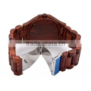 2016 Japan Movement Quartz Paorosa Wooden Day Date Dial Wrist Watch Trade Assurance thumbnail-5