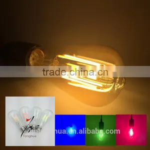 Colorful Led Filament Bulb Vintage Retro Antique Industrial Style Lights ST58/64 With CE RPHS ERP SAA thumbnail-1