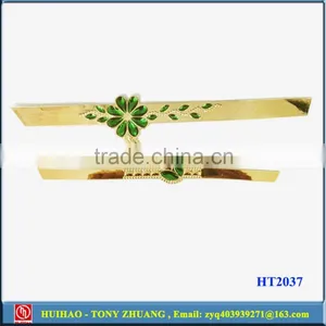Gold Plating Flower Shape TPU Shoe Strap Vamp Accessory HT2036B thumbnail-3