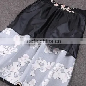 New Fashion Women's Retro Vintage Style Fashion Floral Casual Pleated Midi Puff Bubble Skirt thumbnail-3