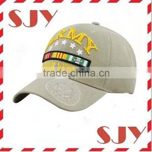 High Quality 6 Panel Custom 3d Embroidery Military Baseball Cap thumbnail-1