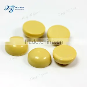 8mm Light Yellow Round Shape Iran Turquoise Ring Cabochon Gemstone Prices thumbnail-3