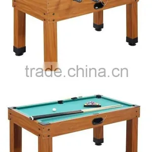 Factory Promotion Classic Stylish Wooden 2 in 1 Soccer Table, Billiard Table. thumbnail-1