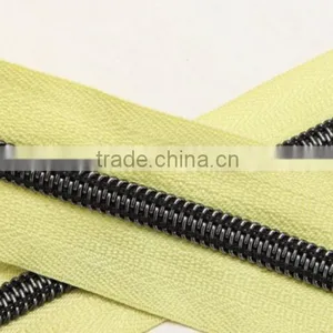 2016 Newest Close-end Auto Lock Nylon Zipper in Black Lacquer thumbnail-4