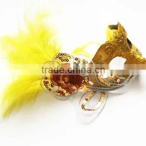 Party Face Mask With Feather, Halloween Party Mask thumbnail-4