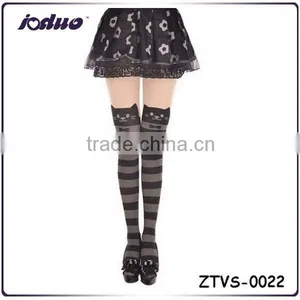 Hot Selling Stripe Cat Japanese Girl 's Stocking thumbnail-1