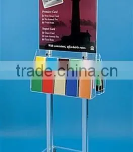 Acrylic Poster Floor Stand With Brochure Pockets (DS-A-366) thumbnail-1