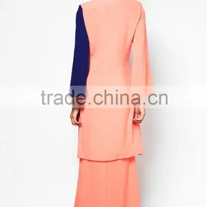 Embroidered Long Sleeve New Design Girls Maxi Muslim Dress thumbnail-4