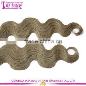 New Products Wholesale 7a Russian Hair Body Wave Sew in Human Hair Extensions Blonde #22 thumbnail-4