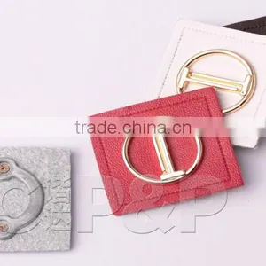 Delicate Metal Label Branded Leather Patch in Garment thumbnail-4