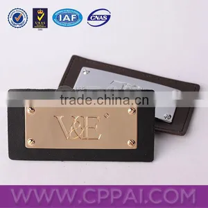 Good Plating Color Classic and Simple Words Branded Leather Patch thumbnail-1