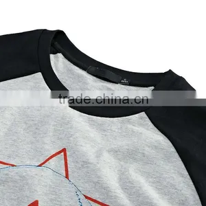 Mens 100% Cotton Long Sleeve T Shirt With Custom Soft Chest Print thumbnail-2