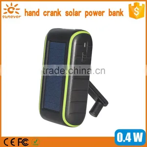 Environmental Friendly Solar Energy+electric Charge+ Hand Power Solar Charger Mobile Power Bank thumbnail-1